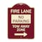 Signmission Fire Lane Tow-Away Zone W/ Right Arrow Heavy-Gauge Aluminum Sign, 24" x 18", BU-1824-23977 A-DES-BU-1824-23977 - alternate 1